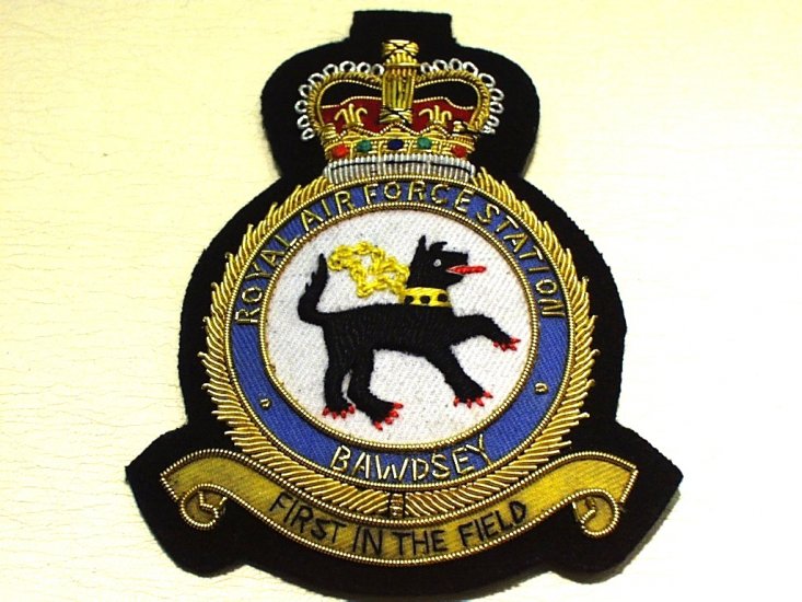 RAF Station Bawdsey blazer badge - Click Image to Close