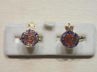 Blues and Royals cap badge enamelled cufflinks