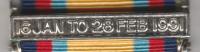 16 January to 28 February 1991 (Gulf) full size medal bar