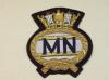 Merchant Navy (MN Rope) white blazer badge
