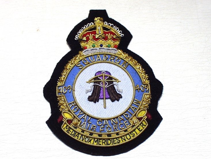 409 Squadron RCAF KC blazer badge - Click Image to Close