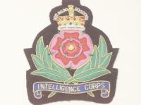 Intelligence Corps Kings crown blazer badge