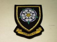 Yorkshire Rose blazer badge with title