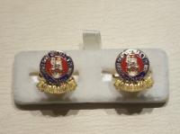 15th/19th Hussars enamelled cufflinks