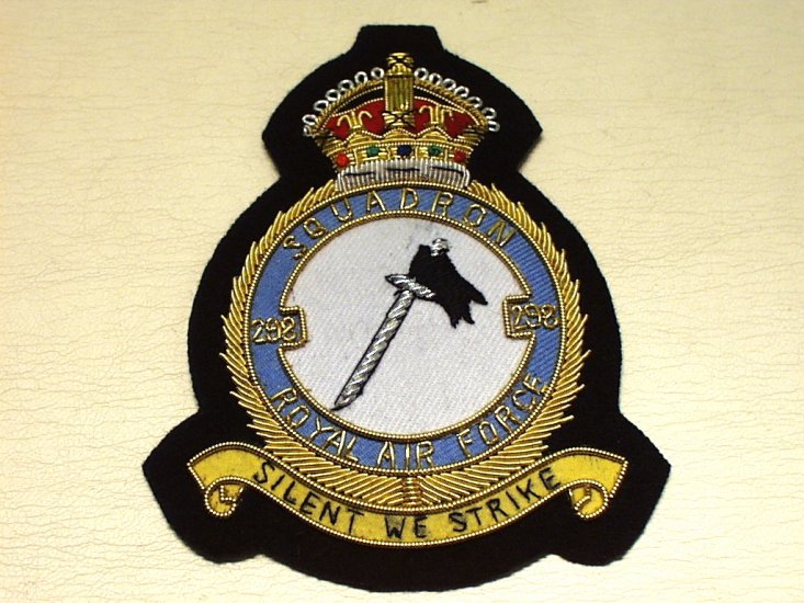 298 Squadron RAF KC wire blazer badge - Click Image to Close