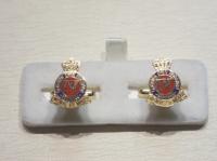 4th Queen's Own Hussars enamelled cufflinks