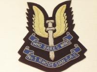 No 1 Rhodesian Special Air Service blazer badge