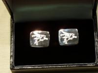 Airborne (Pegasus) solid Sterling Silver cufflinks