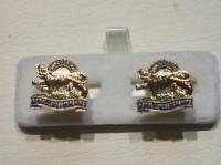 Royal Leicestershire Regiment enamelled cufflinks