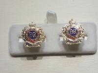 Royal Engineers E11R enamelled cufflinks