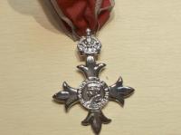 MBE (Civil) full size copy medal inc. ribbon
