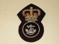 Royal Navy Petty Officer wire and metal cap badge sna