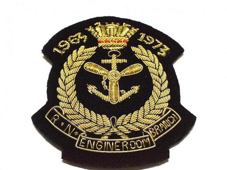 Royal Naval Engine Room Branch 1963-73 wire blazer badge - Click Image to Close