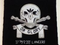17th/21st Lancers with title blazer badge