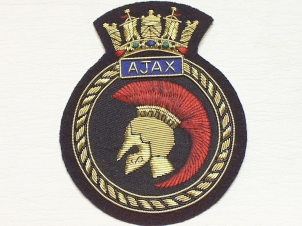 HMS Ajax blazer badge - Click Image to Close