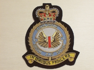 1 Squadron RAF QC blazer badge - Click Image to Close