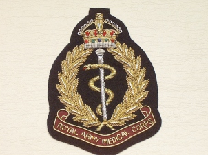 Royal Army Medical Corps Kings crown blazer badge - Click Image to Close