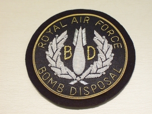 RAF Bomb Disposal blazer badge - Click Image to Close