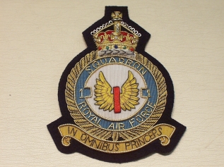 1 Squadron KC RAF blazer badge - Click Image to Close