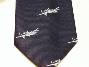 Lancaster motif polyester crested tie - Click Image to Close