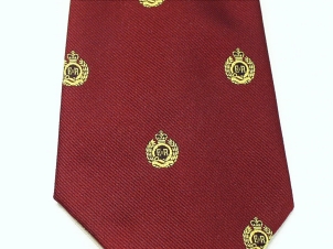 Royal Engineers maroon polyester crested tie 130 ART - Click Image to Close