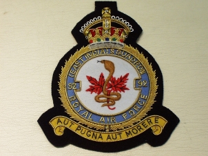 92 Squadron (East India) RAF KC blazer badge - Click Image to Close