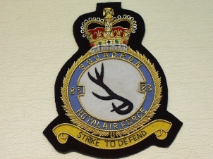 83 Squadron RAF QC blazer badge - Click Image to Close