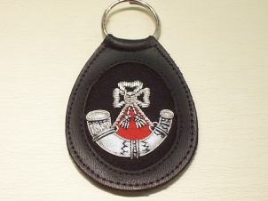 Light Infantry Silver and Red leather key ring - Click Image to Close